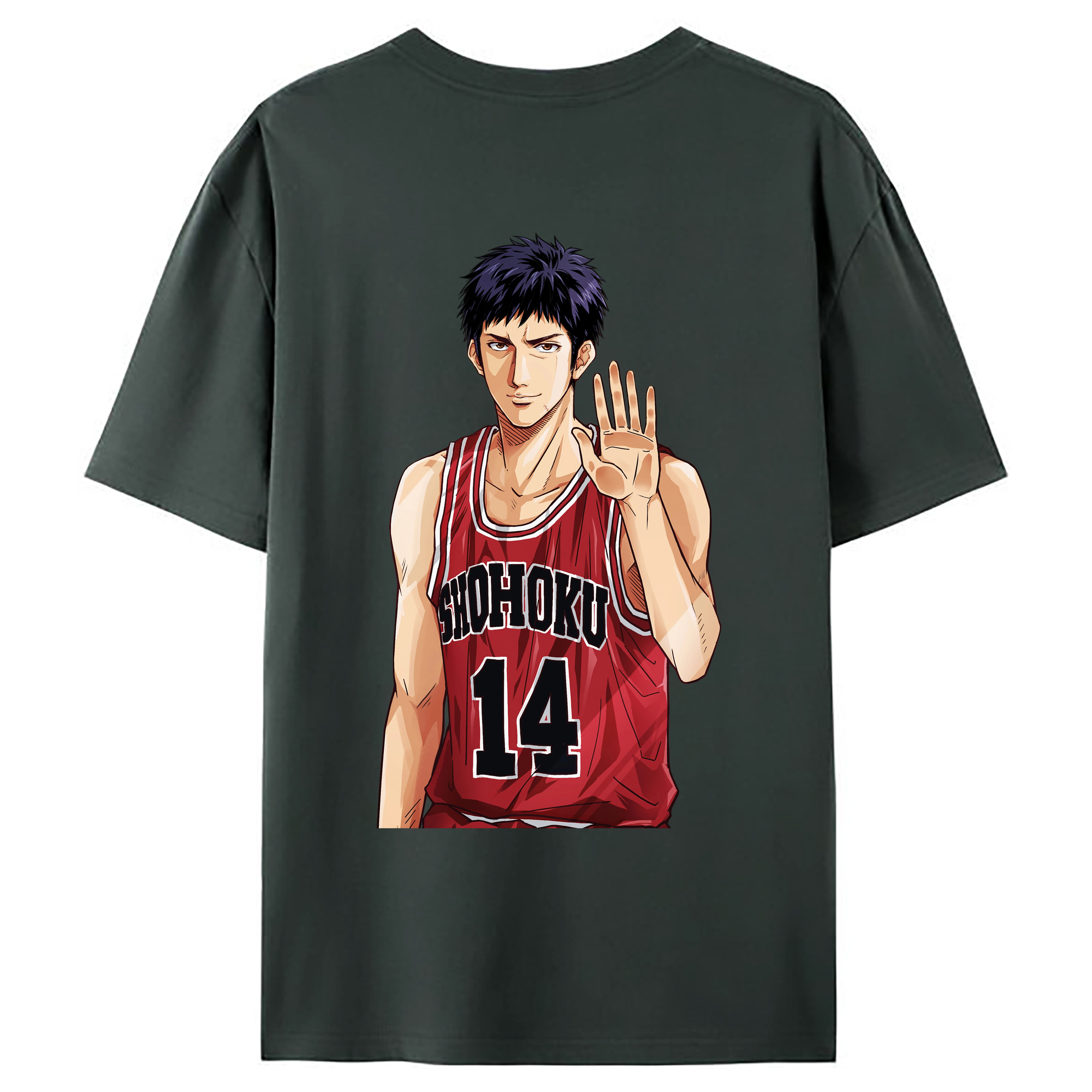 （画像用） SLAM DUNK／スラムダンク 綿100％ メンズ半袖Tシャツ（バックプリント） 通気性